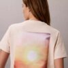 Camiseta clásica de jersey refrescante con gráfico de sol Camiseta clásica de jersey refrescante con gráfico de sol