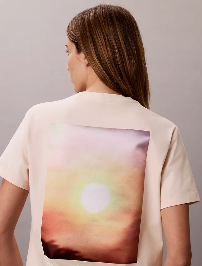 Camiseta clásica de jersey refrescante con gráfico de sol Camiseta clásica de jersey refrescante con gráfico de sol