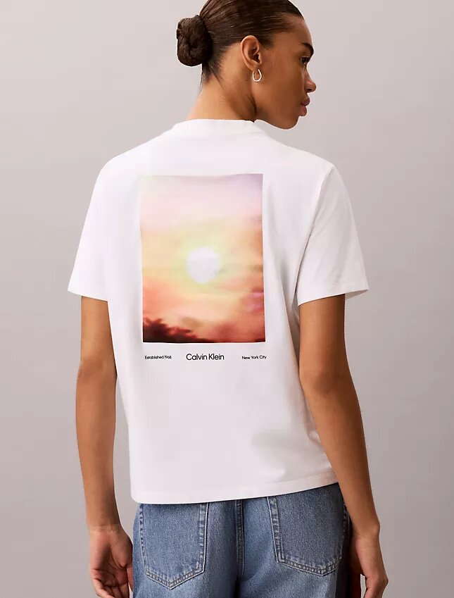 Camiseta clásica de jersey refrescante con gráfico de sol Camiseta clásica de jersey refrescante con gráfico de sol