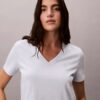 Camiseta con cuello en V y Monogram