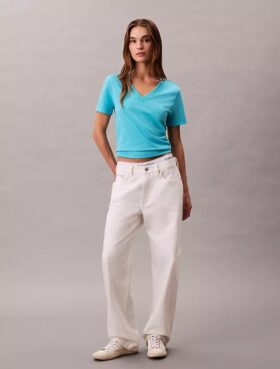 Camiseta con cuello en V y Monogram