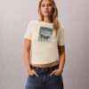 Camiseta con estampado del logotipo de la palmera
