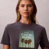 Camiseta con estampado del logotipo de la palmera