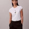 Camiseta corta con estampado de Kate Moss
