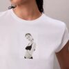 Camiseta corta con estampado de Kate Moss