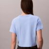 Camiseta corta de corte cuadrado con logotipo en letra cursiva