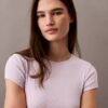 Camiseta corta de Cotton Stretch acanalada Camiseta corta de Cotton Stretch acanalada