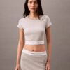 Camiseta corta de Cotton Stretch acanalada Camiseta corta de Cotton Stretch acanalada