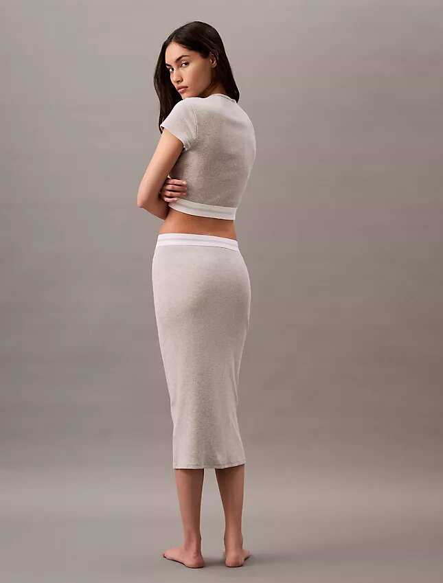Camiseta corta de Cotton Stretch acanalada Camiseta corta de Cotton Stretch acanalada