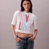 Camiseta corta holgada «Pride Viva Love» de Marc Hundley