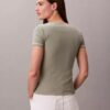 Camiseta de algodón con ribete Camiseta de algodón con ribete