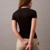 Camiseta de algodón con ribete contorneado