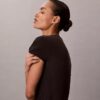 Camiseta de bebé elástica de Modal con tejido de punto drop needle