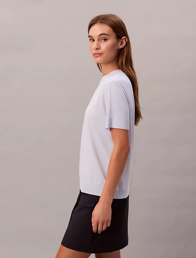 Camiseta de cuello alto de punto fino Camiseta de cuello alto de punto fino