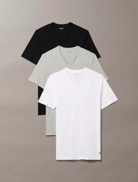 Camiseta de cuello en V de corte clásico, paquete de 3, Cotton Classics Camiseta de cuello en V de corte clásico, paquete de 3, Cotton Classics
