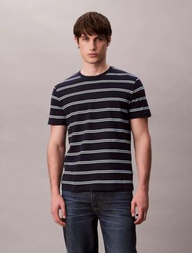 Camiseta de cuello redondo a rayas Liquid Touch