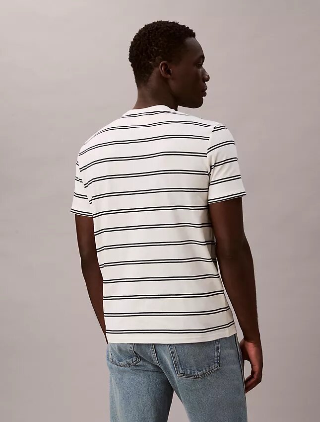 Camiseta de cuello redondo a rayas Liquid Touch Camiseta de cuello redondo a rayas Liquid Touch