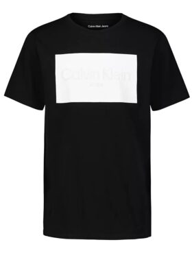 Camiseta de cuello redondo con bloque de logotipo Ck para niños
