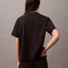 Camiseta de cuello redondo con corte holgado y logotipo estándar