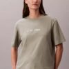 Camiseta de cuello redondo con corte holgado y logotipo estándar