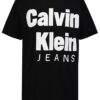 Camiseta de cuello redondo con el logotipo Ckj en relieve para niños Camiseta de cuello redondo con el logotipo Ckj en relieve para niños