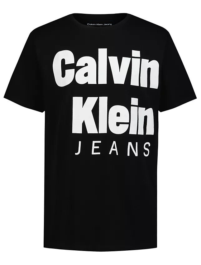 Camiseta de cuello redondo con el logotipo Ckj en relieve para niños Camiseta de cuello redondo con el logotipo Ckj en relieve para niños