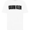 Camiseta de cuello redondo con el logotipo de CK en mayúsculas para niños Camiseta de cuello redondo con el logotipo de CK en mayúsculas para niños