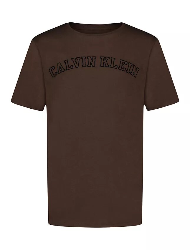 Camiseta de cuello redondo con logotipo estampado para niños Camiseta de cuello redondo con logotipo estampado para niños