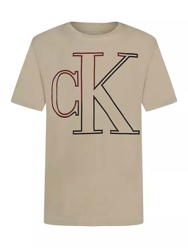 Camiseta de cuello redondo con Monogram oversize para niños Camiseta de cuello redondo con Monogram oversize para niños