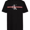 Camiseta de cuello redondo con rayas Monologo para niños Camiseta de cuello redondo con rayas Monologo para niños