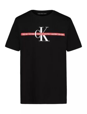 Camiseta de cuello redondo con rayas Monologo para niños