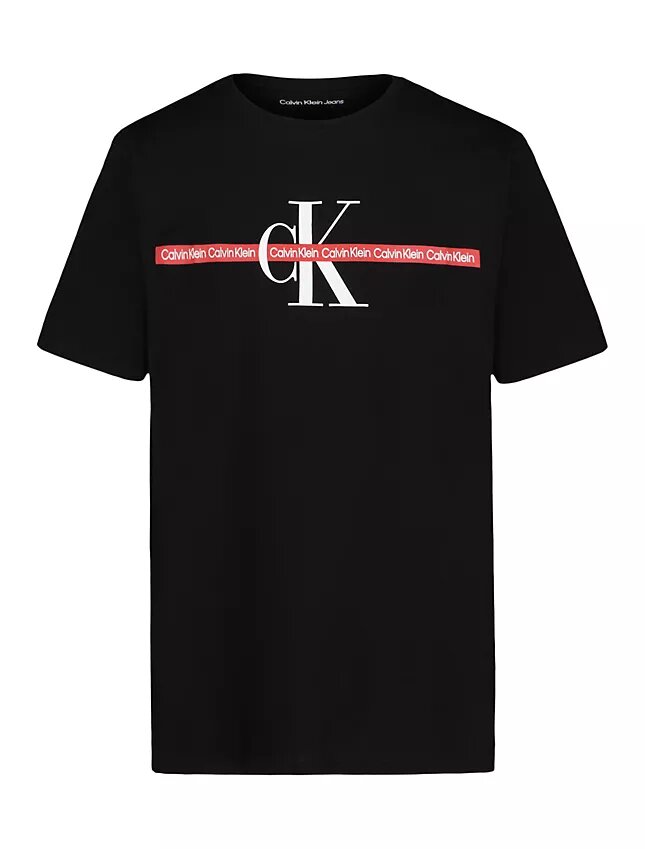 Camiseta de cuello redondo con rayas Monologo para niños Camiseta de cuello redondo con rayas Monologo para niños