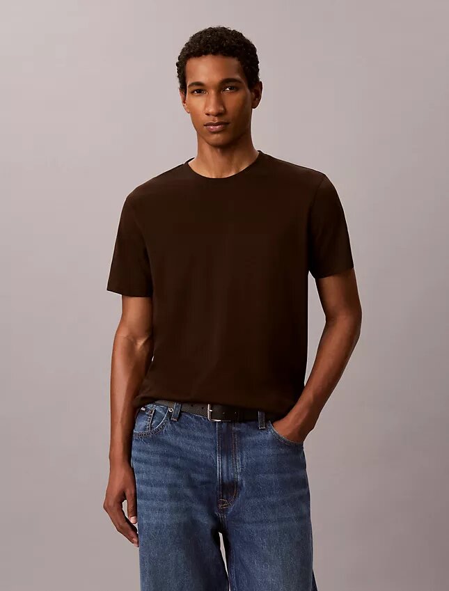 Camiseta de cuello redondo de algodón Supima Camiseta de cuello redondo de algodón Supima