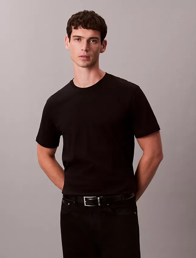 Camiseta de cuello redondo de algodón Supima Camiseta de cuello redondo de algodón Supima