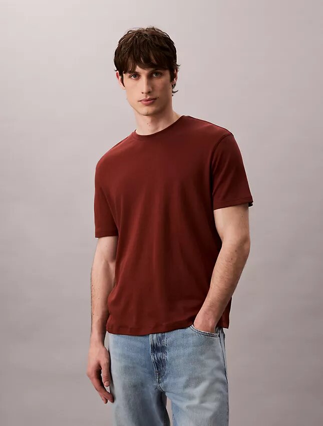 Camiseta de cuello redondo de algodón Supima Camiseta de cuello redondo de algodón Supima