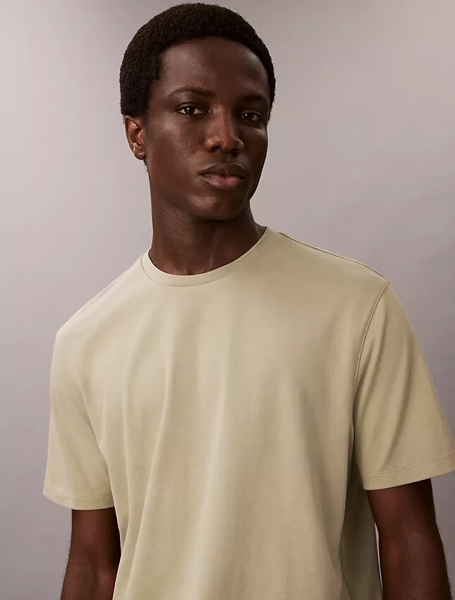 Camiseta de cuello redondo de algodón Supima Camiseta de cuello redondo de algodón Supima