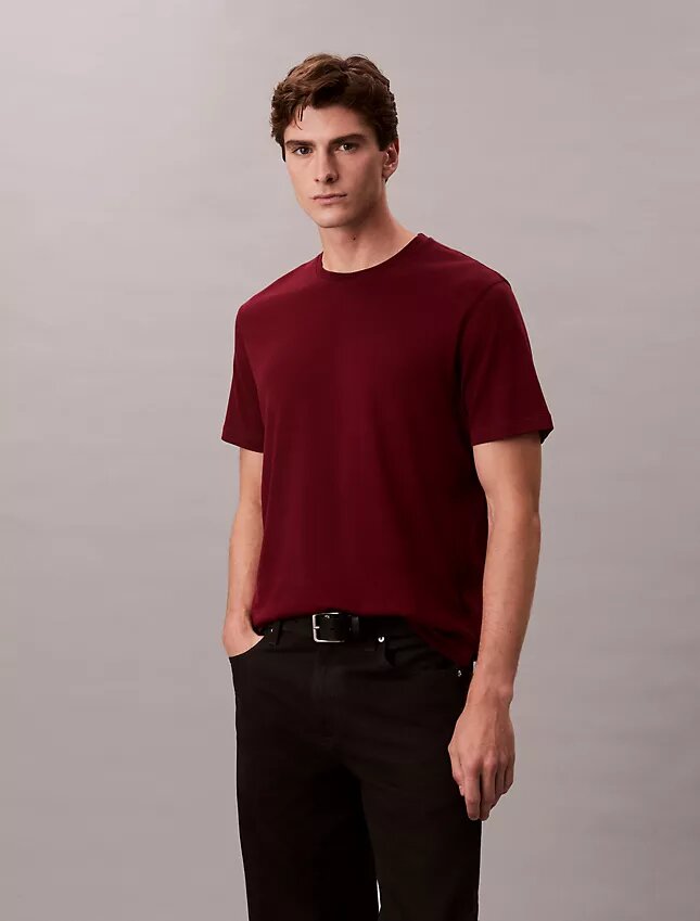 Camiseta de cuello redondo de algodón Supima Camiseta de cuello redondo de algodón Supima