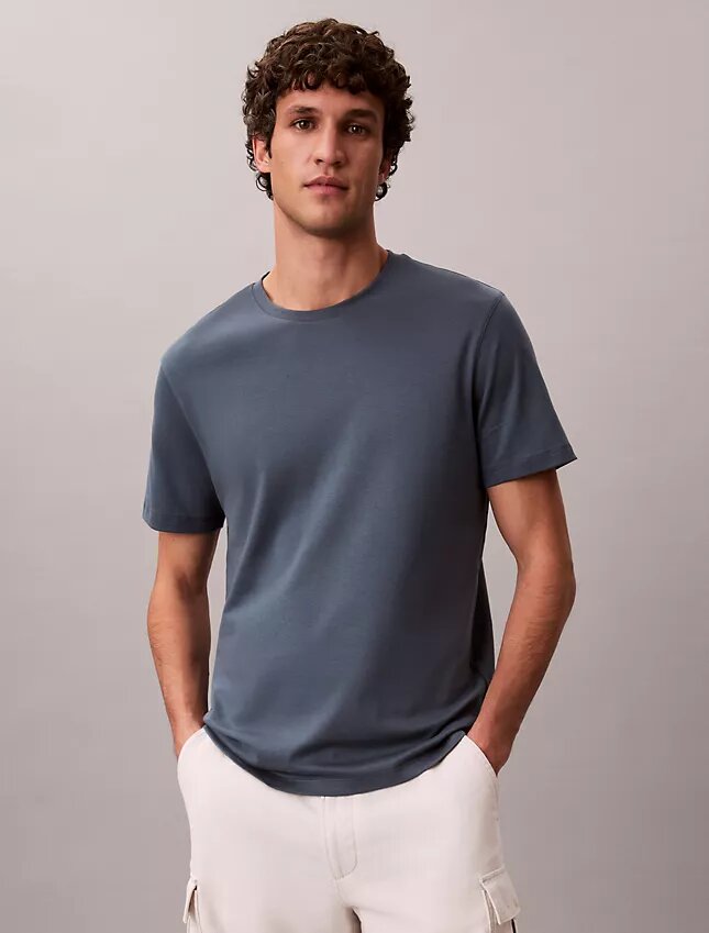 Camiseta de cuello redondo de algodón Supima Camiseta de cuello redondo de algodón Supima