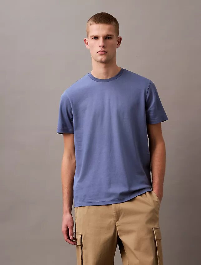 Camiseta de cuello redondo de algodón Supima Camiseta de cuello redondo de algodón Supima