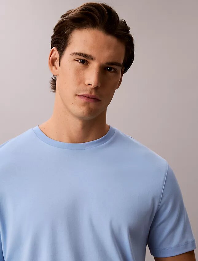 Camiseta de cuello redondo de algodón Supima Camiseta de cuello redondo de algodón Supima