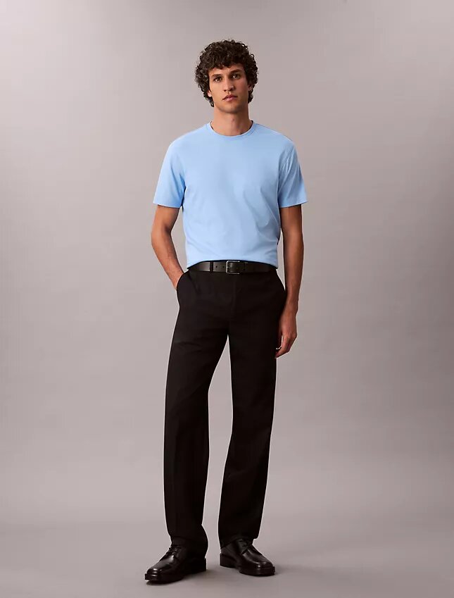Camiseta de cuello redondo de algodón Supima Camiseta de cuello redondo de algodón Supima