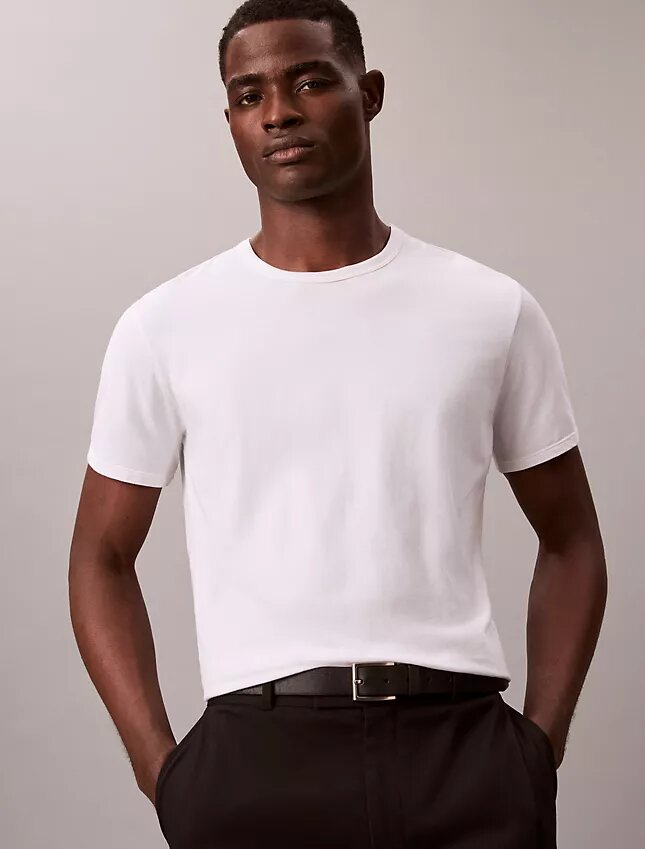 Camiseta de cuello redondo de algodón Supima Camiseta de cuello redondo de algodón Supima