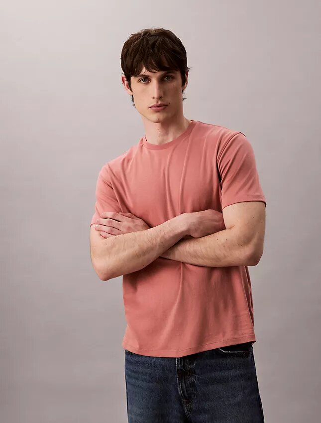 Camiseta de cuello redondo de algodón Supima Camiseta de cuello redondo de algodón Supima