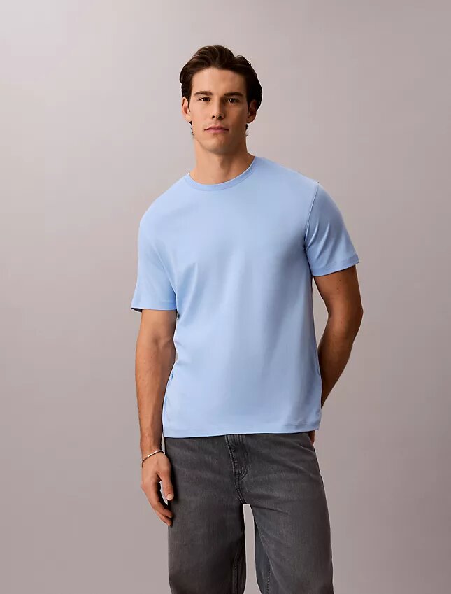 Camiseta de cuello redondo de algodón Supima Camiseta de cuello redondo de algodón Supima