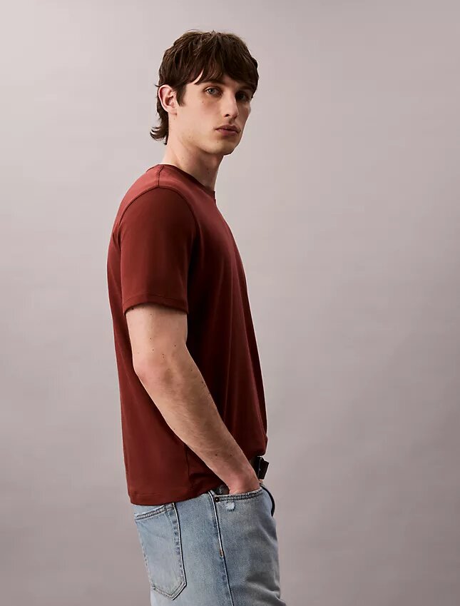 Camiseta de cuello redondo de algodón Supima Camiseta de cuello redondo de algodón Supima
