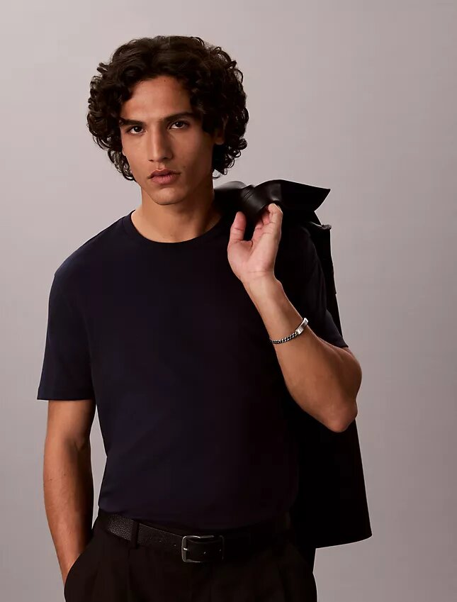 Camiseta de cuello redondo de algodón Supima Camiseta de cuello redondo de algodón Supima
