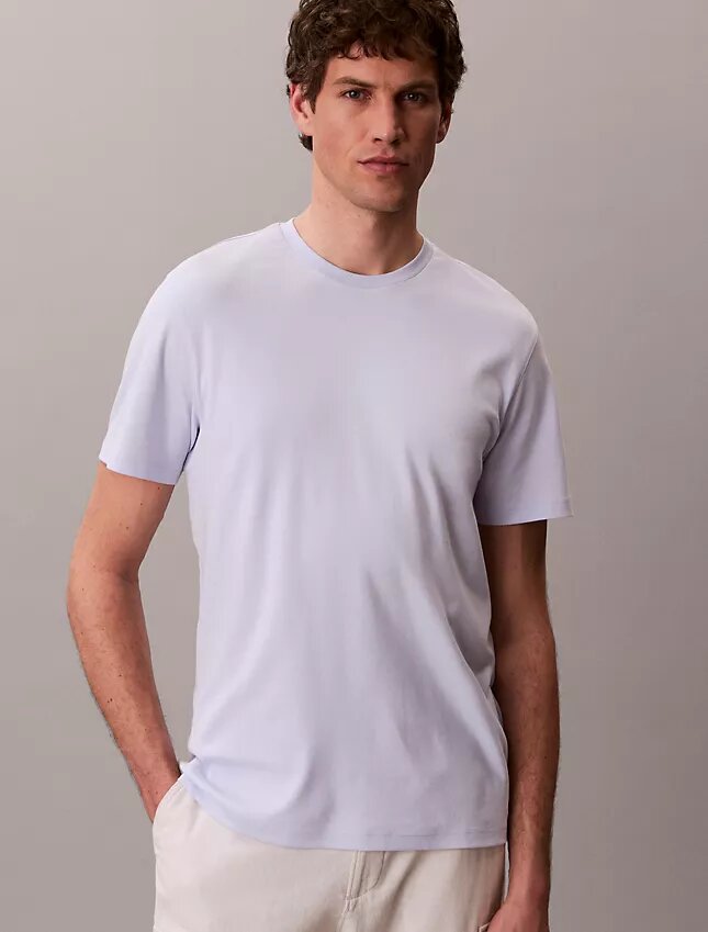 Camiseta de cuello redondo de algodón Supima Camiseta de cuello redondo de algodón Supima