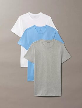 Camiseta de cuello redondo de corte clásico, paquete de 3, Cotton Classics