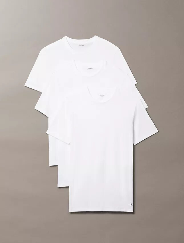 Camiseta de cuello redondo de corte clásico, paquete de 3, Cotton Classics Camiseta de cuello redondo de corte clásico, paquete de 3, Cotton Classics