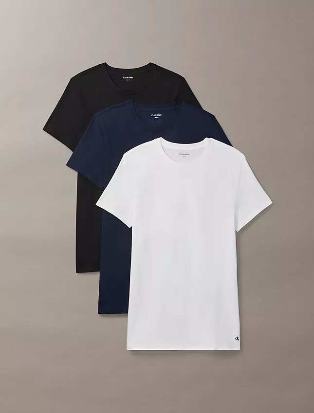 Camiseta de cuello redondo de corte clásico, paquete de 3, Cotton Classics Camiseta de cuello redondo de corte clásico, paquete de 3, Cotton Classics